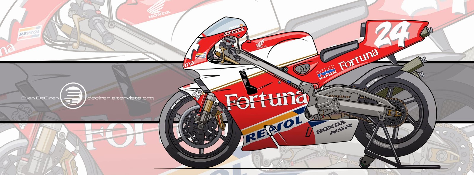 Racing Cafè Motorcycle Art Honda Nsr 500 1996 By Evan Deciren