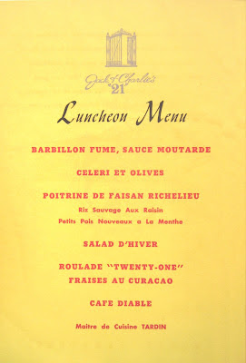 American Airlines, New York to Copenhagen and Stockholm, inaugural flight, lunch menu, 1 January 1946, 9½ x 13¼ in., inside right