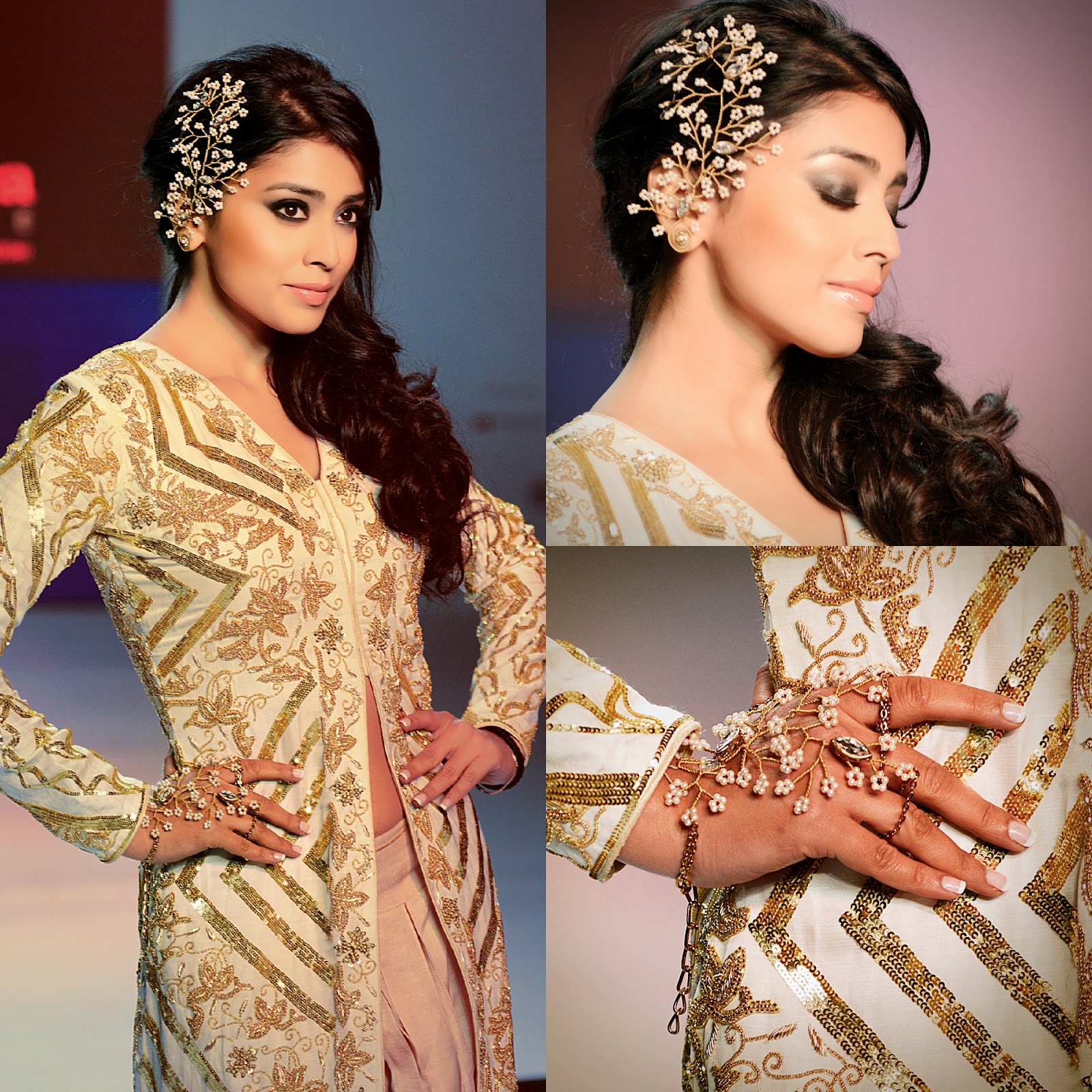 Rejuvenate Jewels at Pune Fashion Week Shriya Saran wearing jewellery by Rejuvenate Jewels at Pune Fashion Week