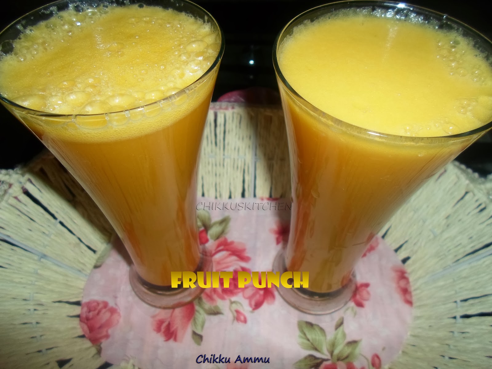 Chikkus Kitchen Fruit Punch Recipe / Mixed Fruit Punch