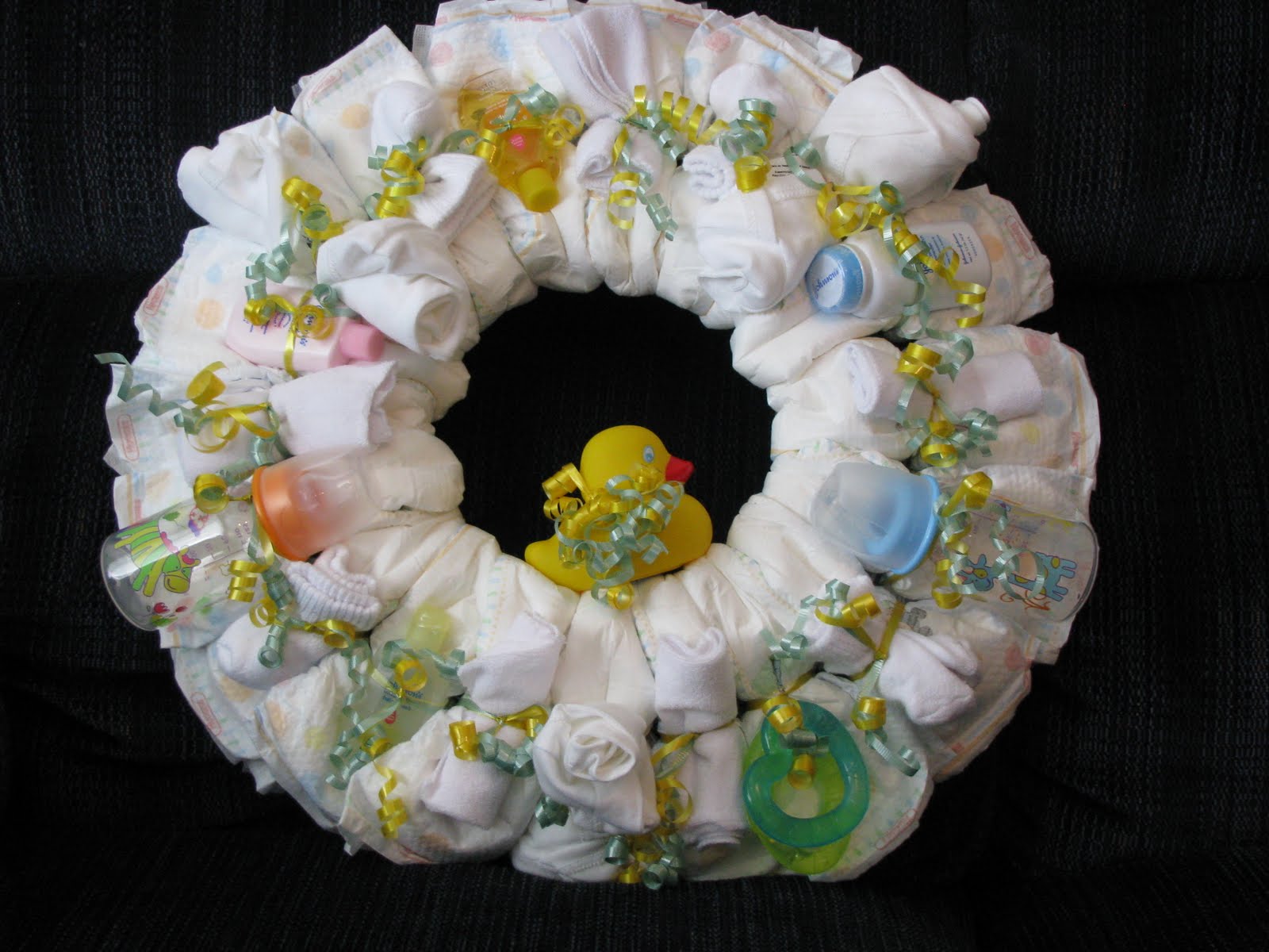 Diaper Wreaths and More Diaper Wreaths