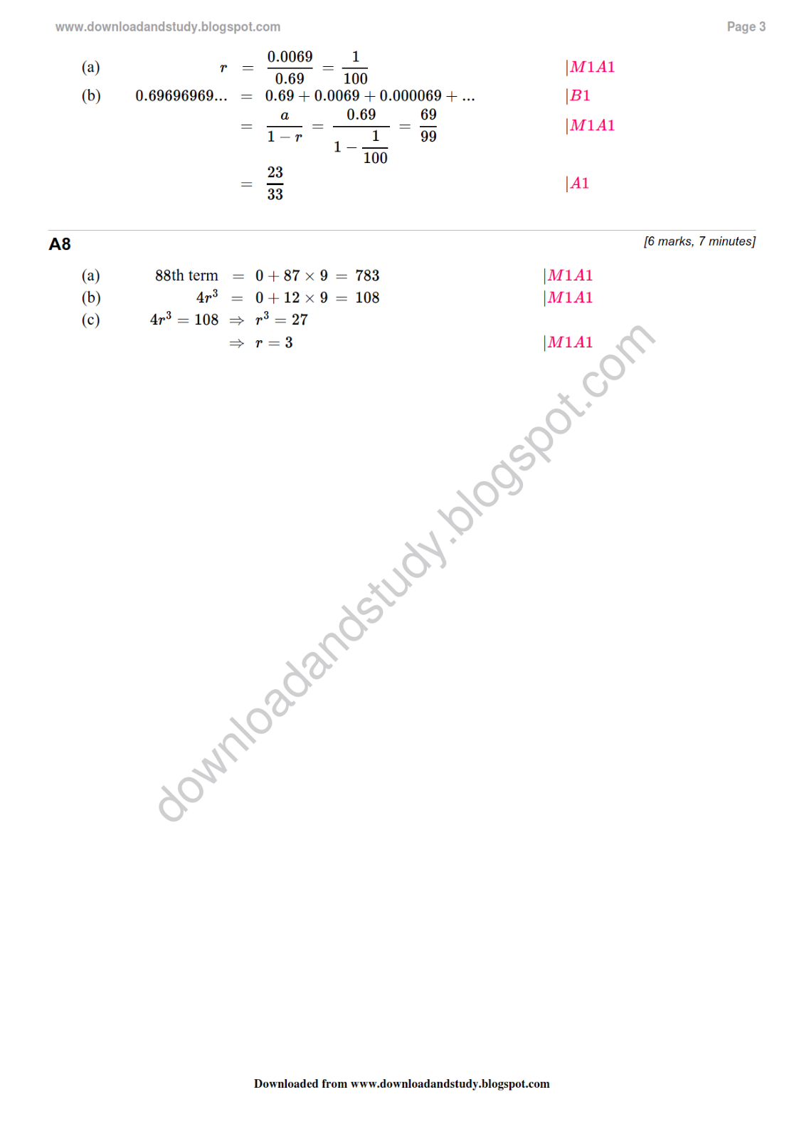 Printables Geometric Sequence Worksheet download study solution to as maths geometric sequence revision test worksheet