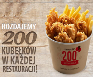 40 000 darmowych kubełków w KFC Konkurs