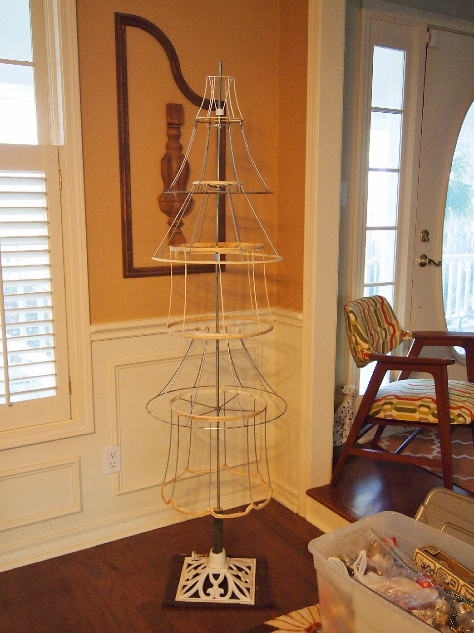 Margo's Junkin Journal Lamp shade Christmas Tree, Christmas outside the Box