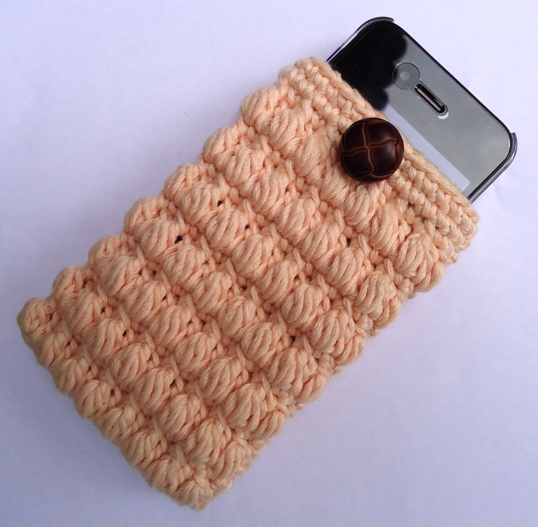 Stitch of Love Pattern Puffy Cell Phone Cozy