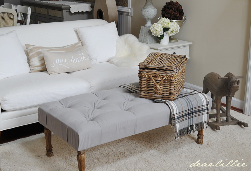 Tufted Ottoman Tutorial and Briar Hats in Gray Dear Lillie Studio