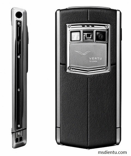Vertu Ti Titanium Pure Black Leather