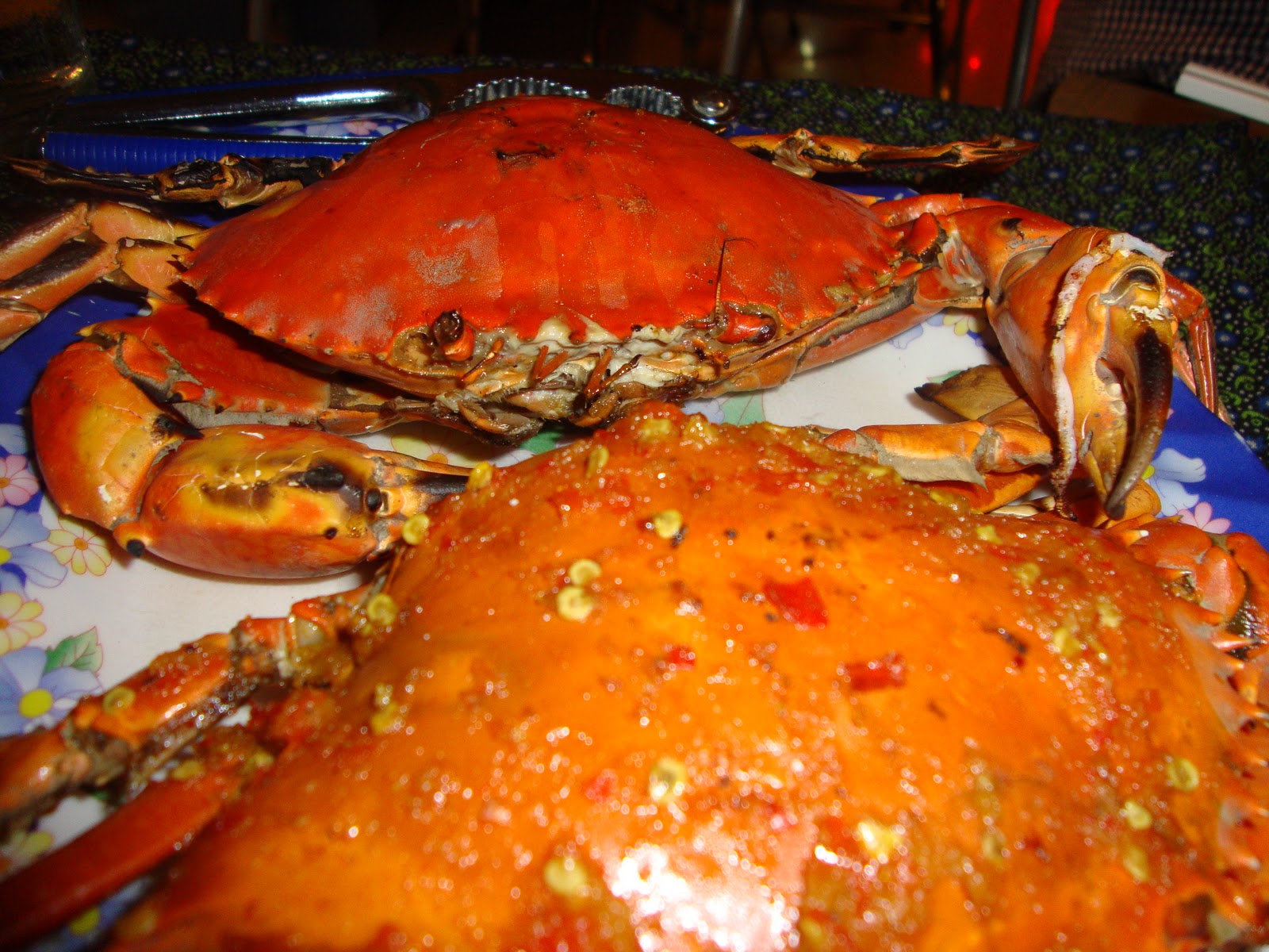 Food in Cambodia and Cuisine in Cambodia Spicy Grill Crab and non