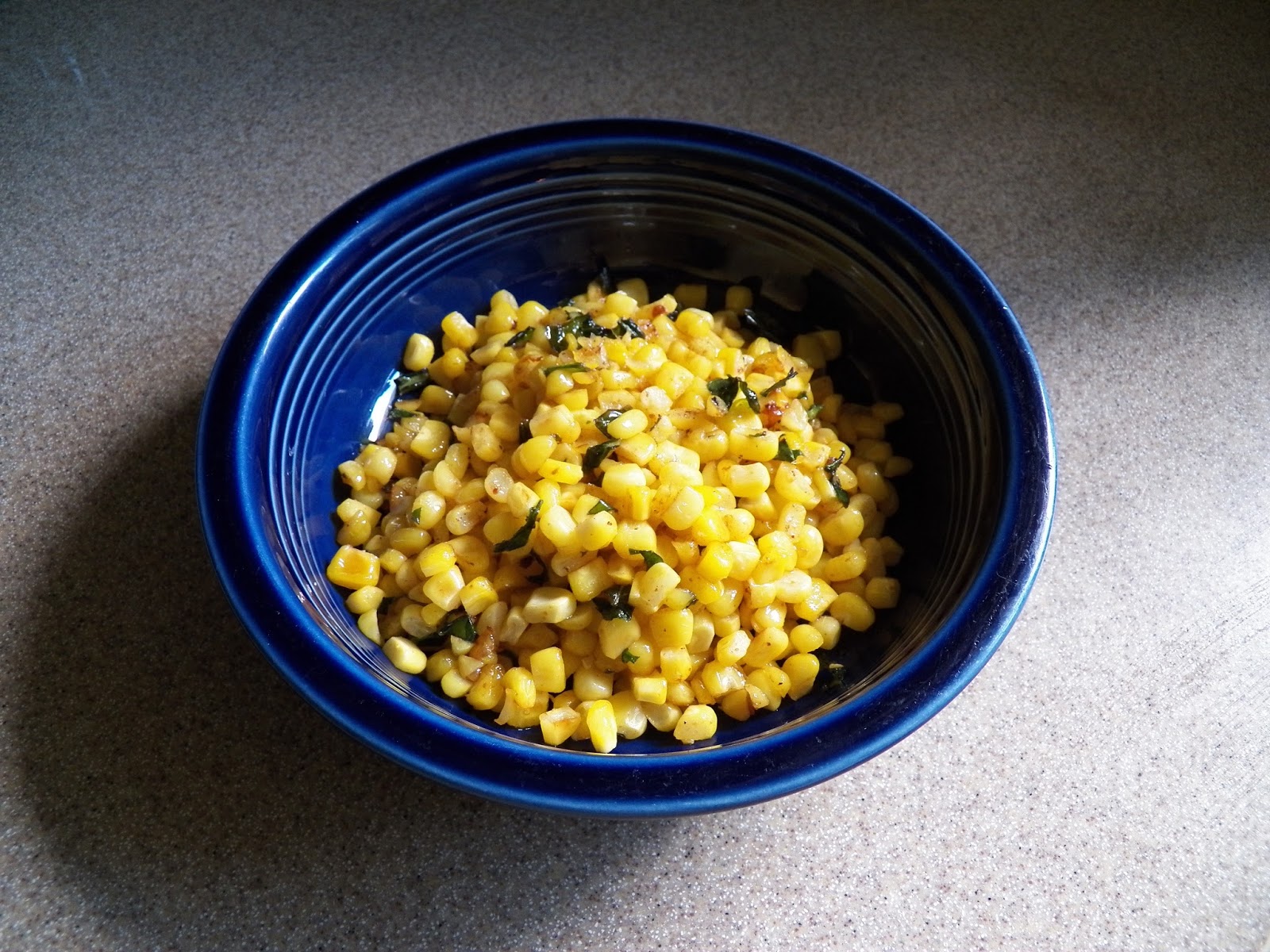 The Tasty Cheapskate Basil Butter Corn