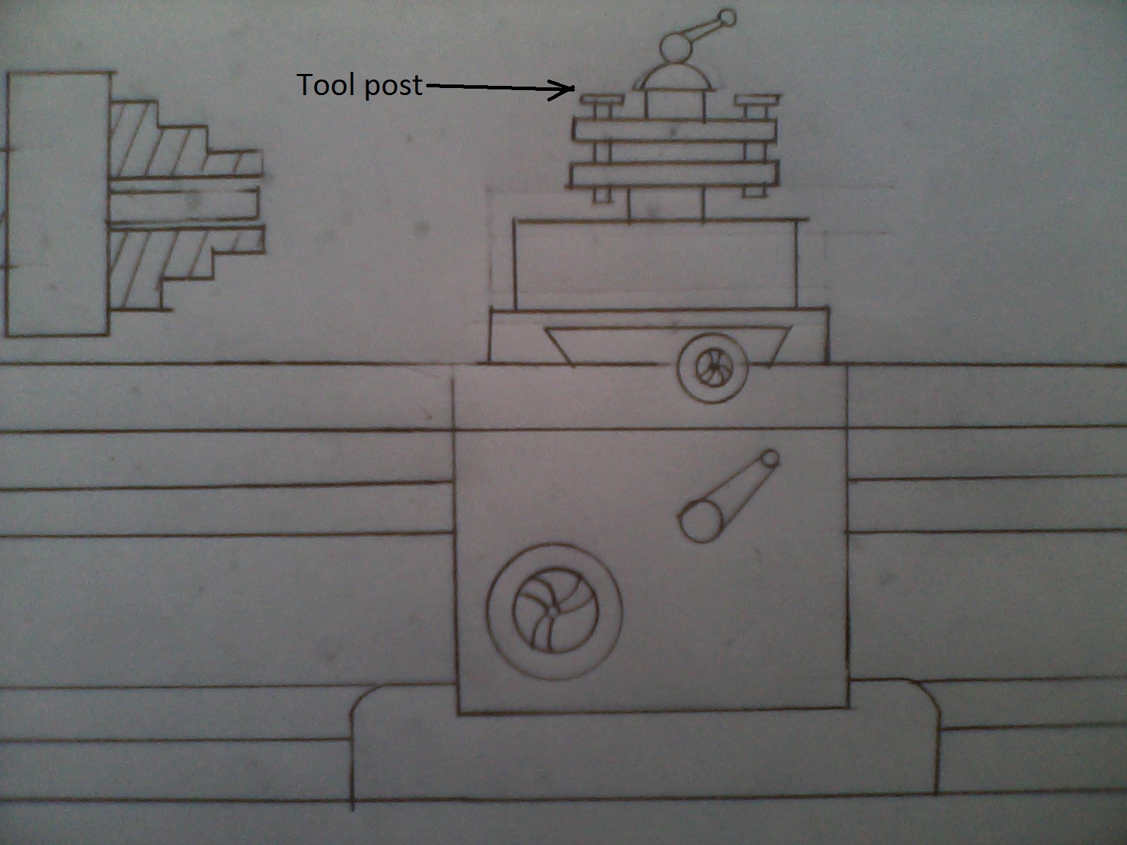 Art of sketches How to draw standard Lathe in simple steps