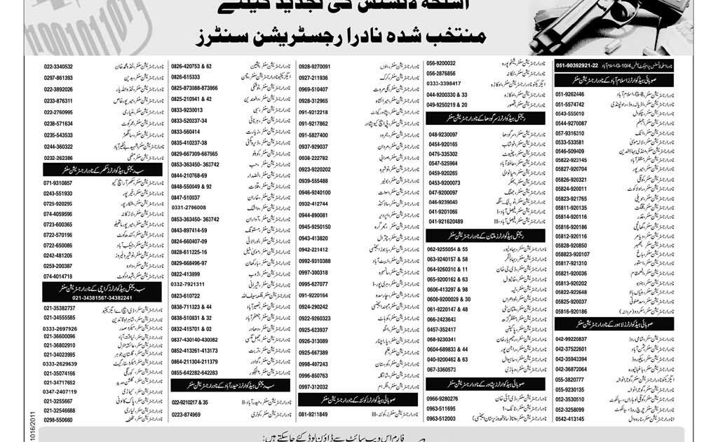 Current Issues Of The World Computerized Arms License By Nadra For Details Visit Www Interior Gov Pk And Www Nadra Gov Pk