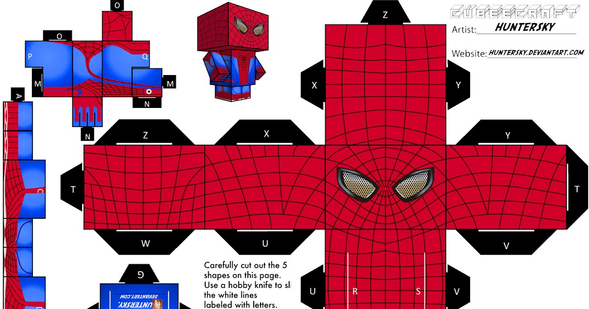 The Amazing Spiderman Papercraft Instructions web wanderers