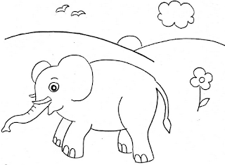 cara mewarnai gajah dengan rapi