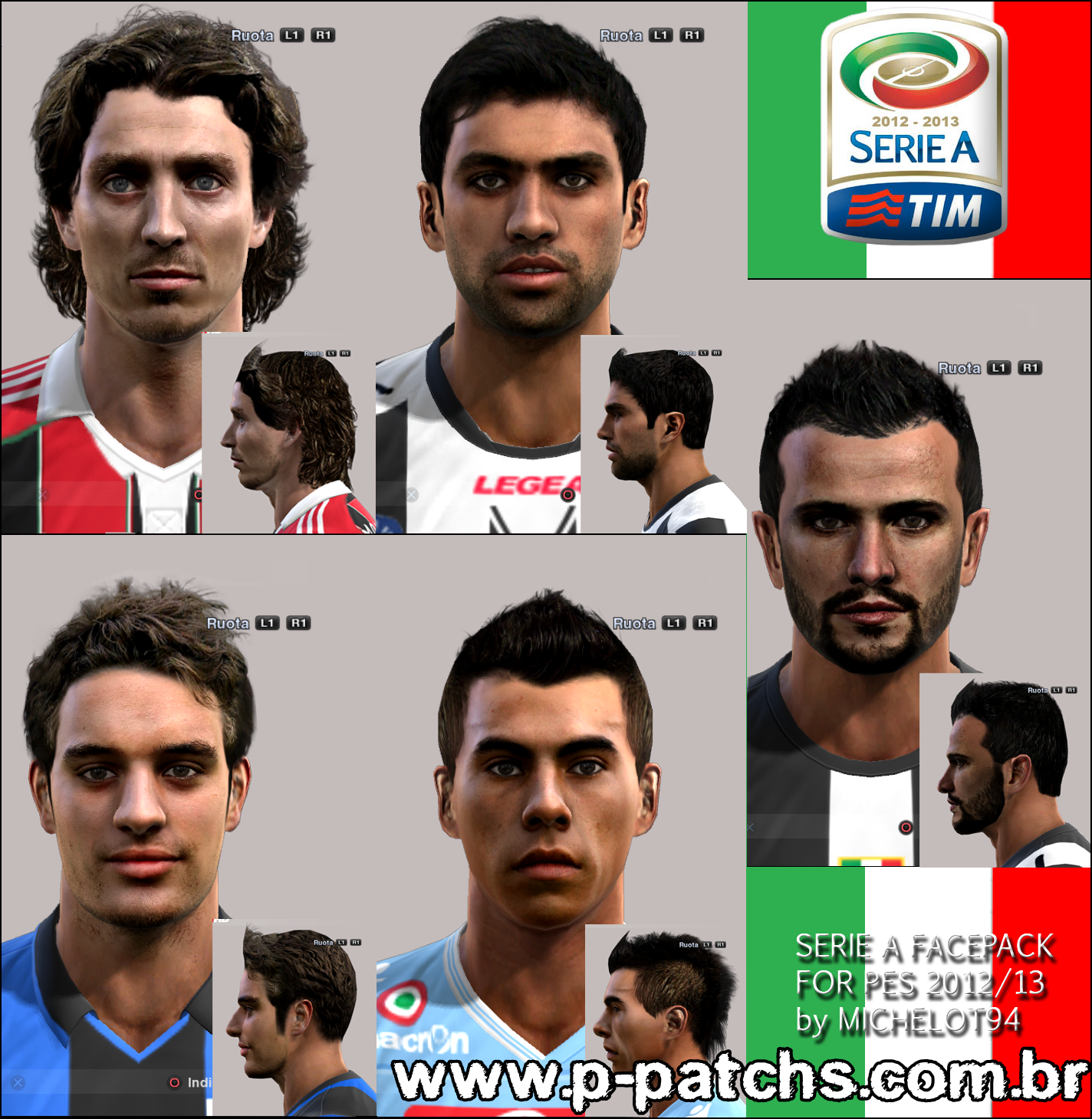 PES 2013: Facepack Serie A pes 2013 previewfacepack PES 2013: Facepack Serie A