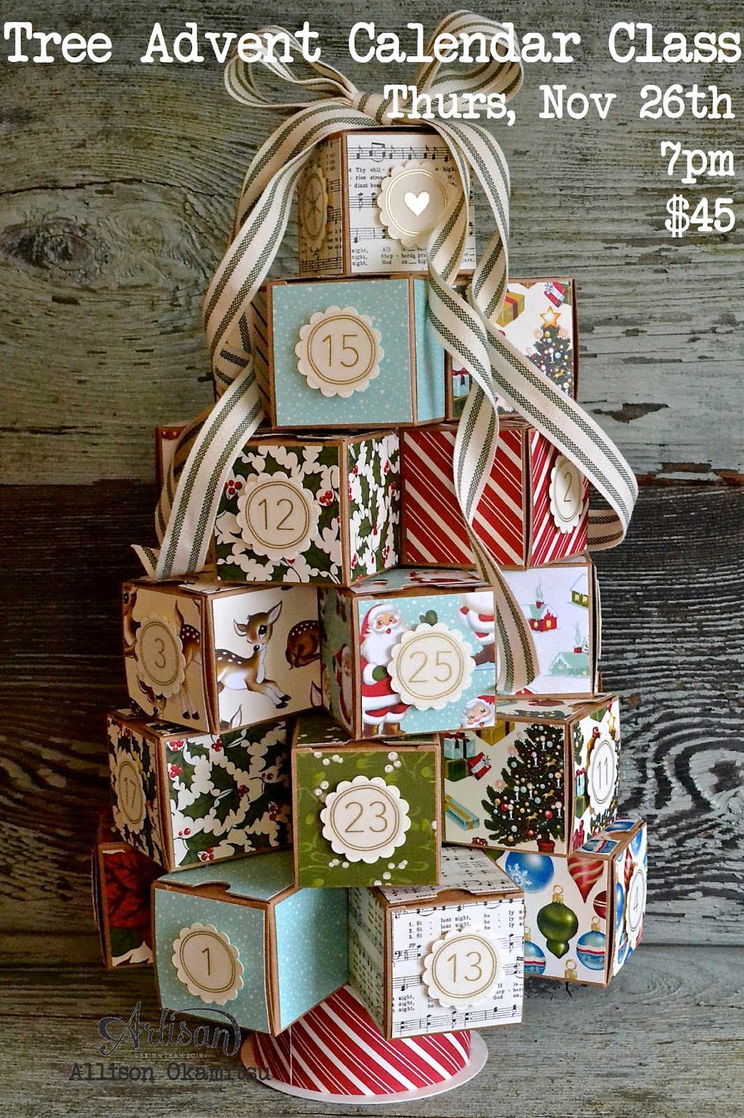 nice people STAMP! Stampin' Up! Canada Tree Advent Calendar Class