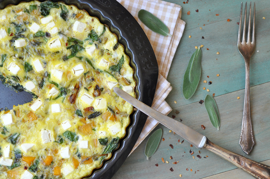 Anja's Food 4 Thought Pumpkin and Spinach Frittata