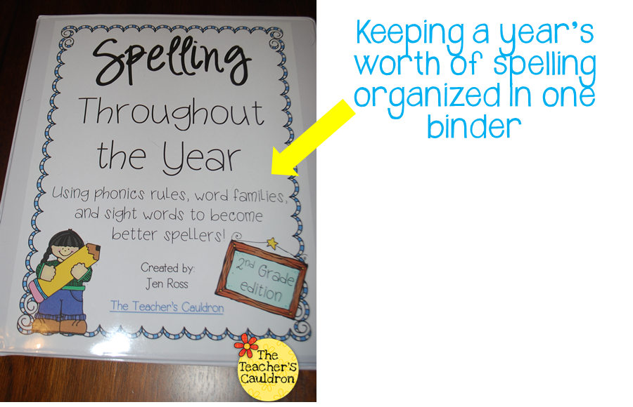 Keeping Spelling Throughout the Year Organized! Teacher by the Beach