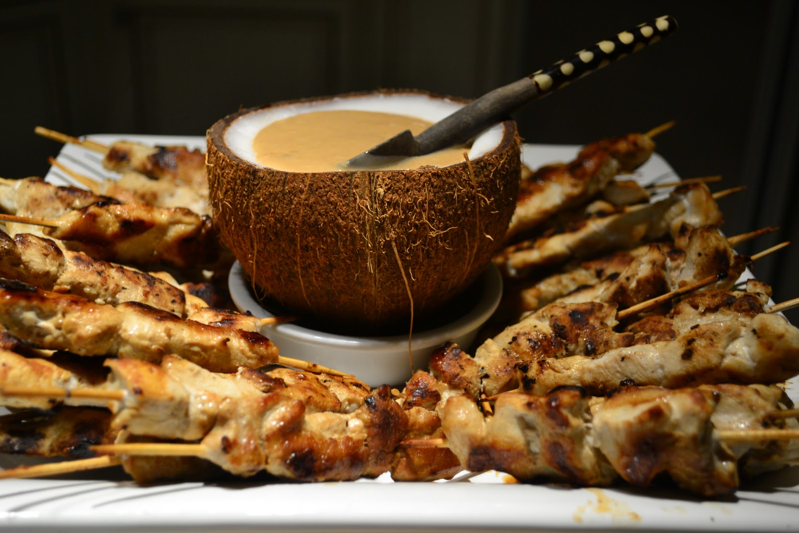 LOLA LOBATO Coconut and peanut butter sauce for the chicken satay