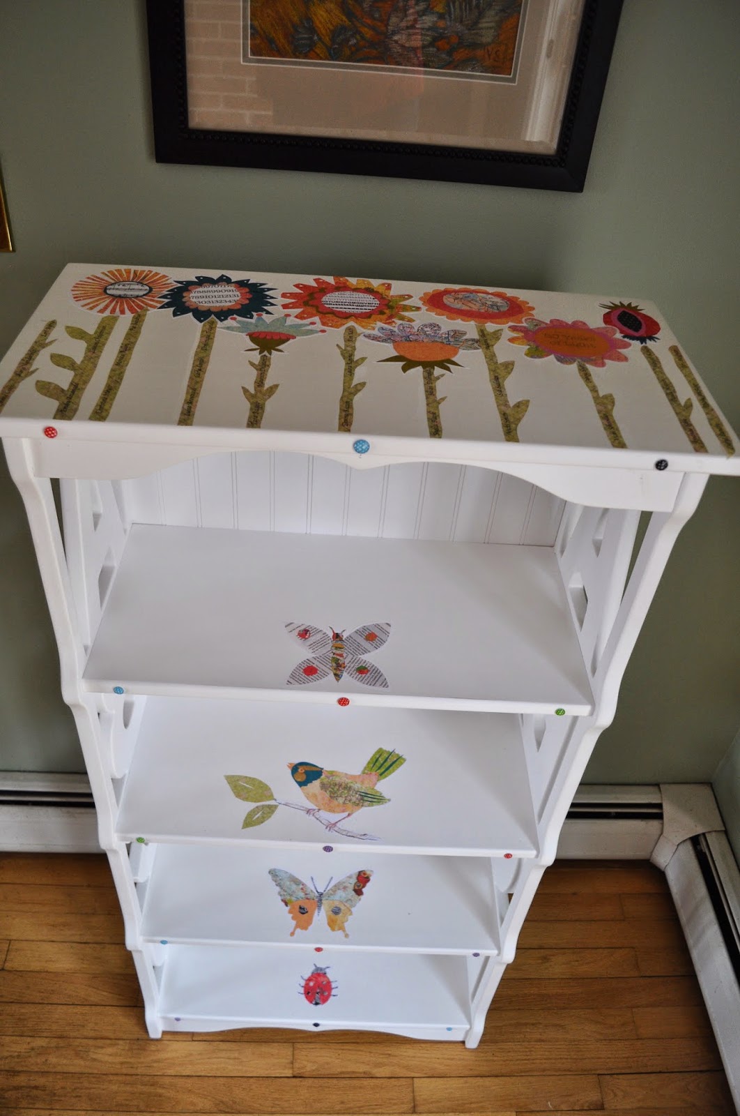 Art with Kids Decoupage Child's Book Shelf