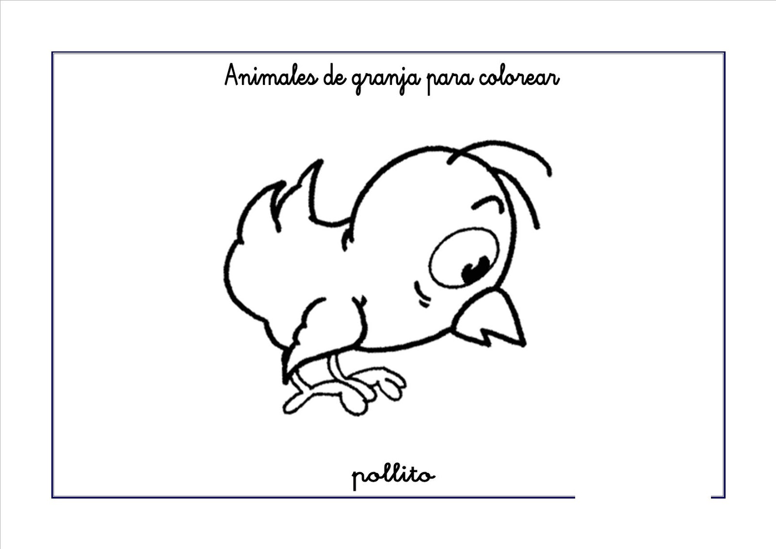 .: Dibujos para colorear: Animales de granja