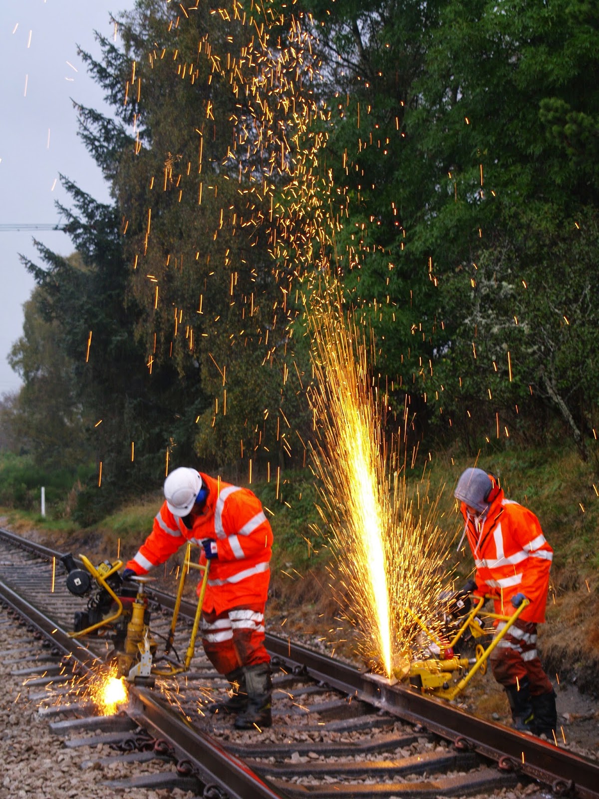 On Track at the Strathspey Railway Rail Welding 6th & 7th October 2014