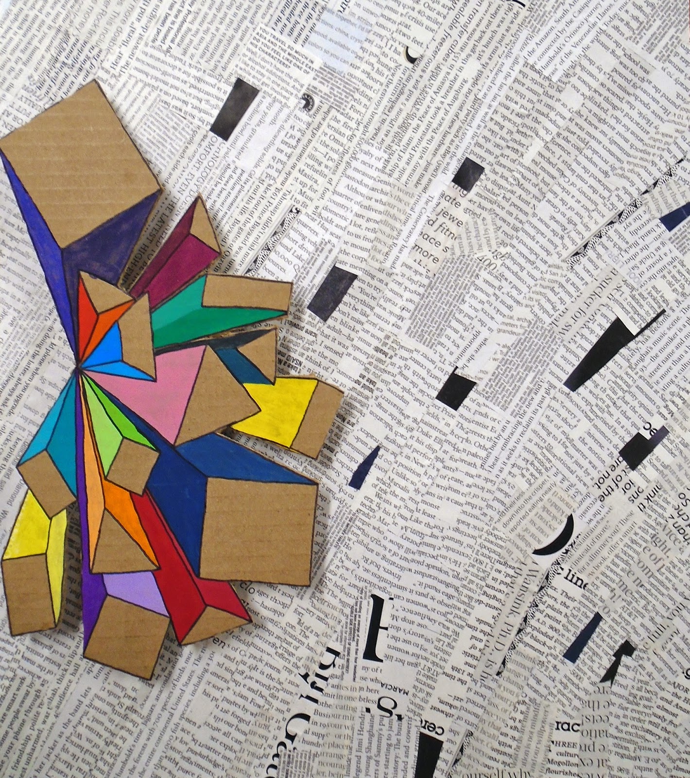 Hudsonville Art Program High School Art 1 1pt Mixed Media Collage