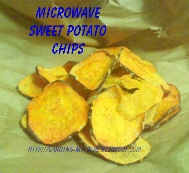 EarningMyCape Microwave Sweet Potato Chips