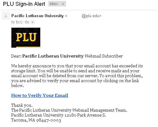 Plu Help Desk Fraudulent Emails Continue To Plague Plu Community