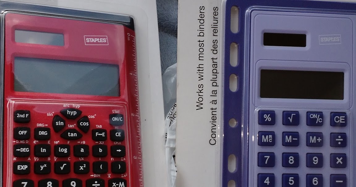 Eddie's Math and Calculator Blog Staples Binder/Ruler/Scientific