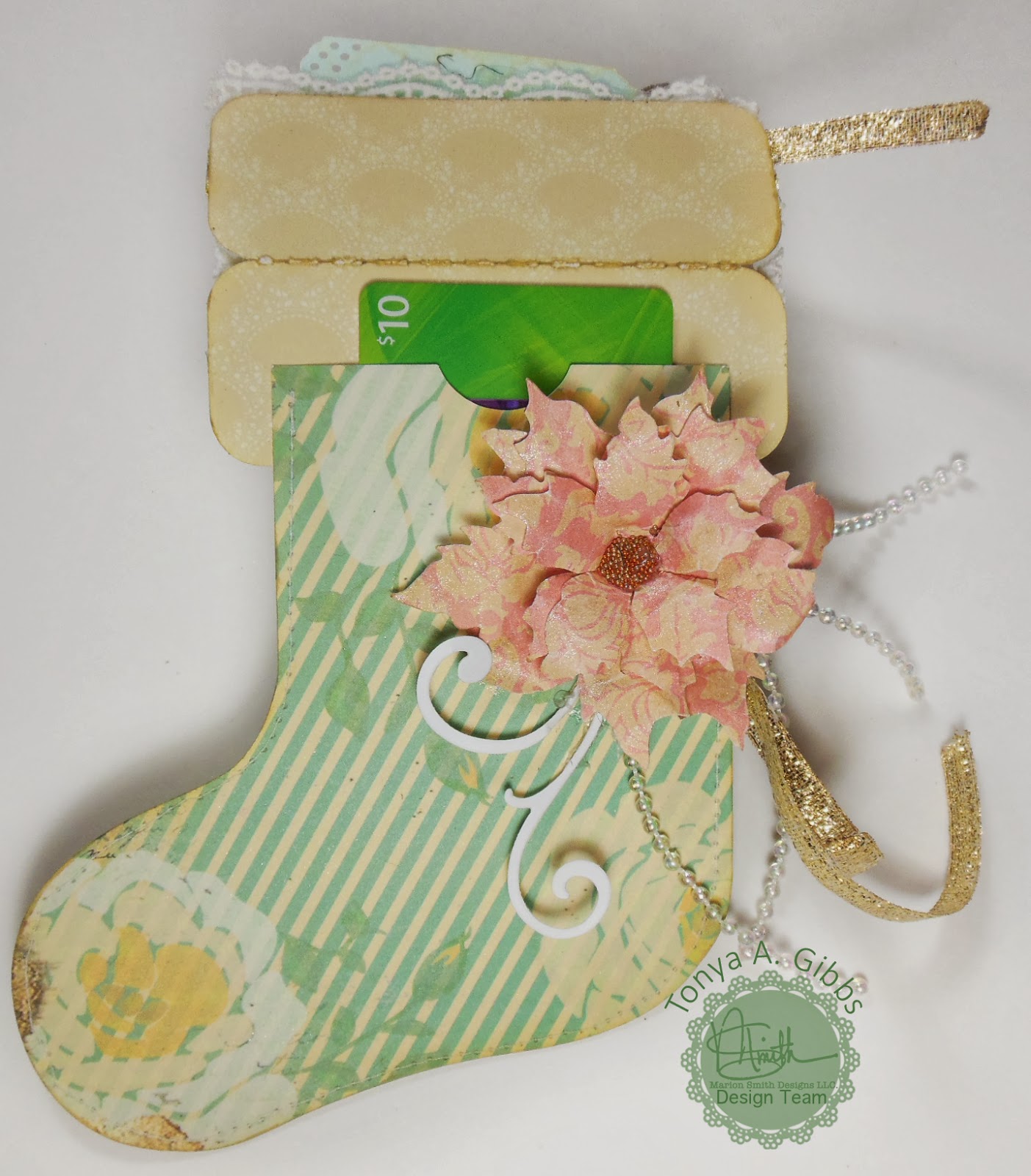 Marion Smith Designs Stocking Gift Card Holder by Tonya Gibbs