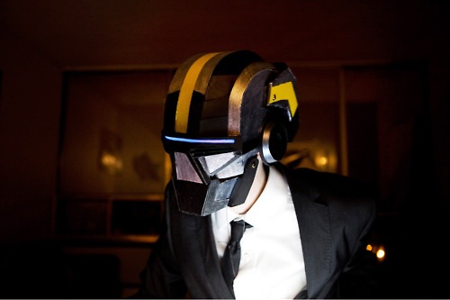 Rad &amp; Bad light up, moving, cardboard robot helmet!