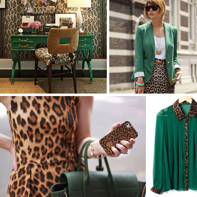 Dynamic Duo: Green + Leopard Print