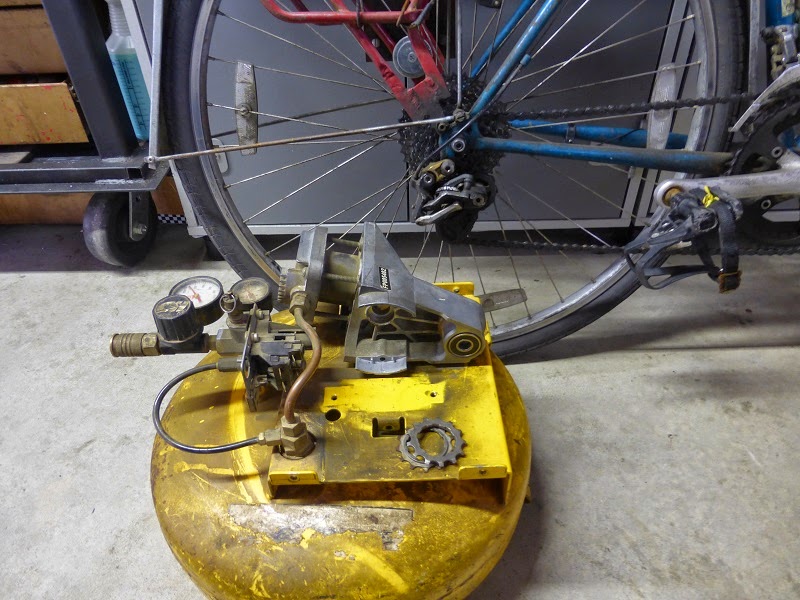 BicyclePowered Air Compressor Greens and Machines