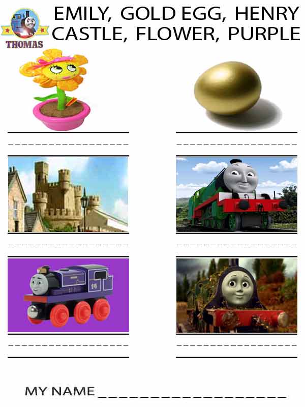 Preschool Childrens Handwriting Worksheets Thomas The Train Activities