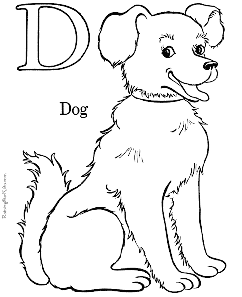 Printable Dog Coloring Pages Alphabet D
