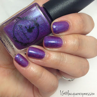 swatch of villain's go nail polish by arcane lacquer