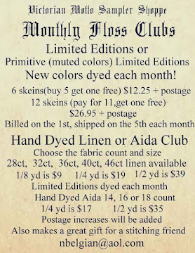 Monthly Floss, Linen/Aida Clubs