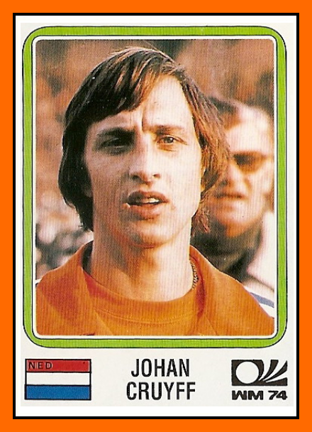 Sličice fudbalera PANINI Johan+CRUYFF+Panini+Cromos+Hollande+1974