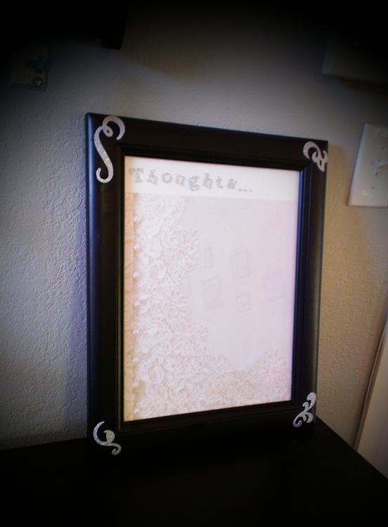 Thoughts in my head&hellip;: DIY: Picture Frame Dry Erase Board