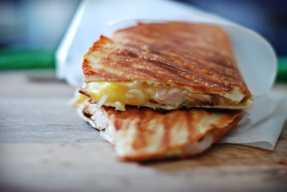 Buttered Up Chicken Quesadillas, because leftovers are boring.