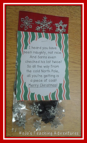 Fun Christmas Coal Saying - FREE Printable! - Hojo&#039;s Teaching Adventures