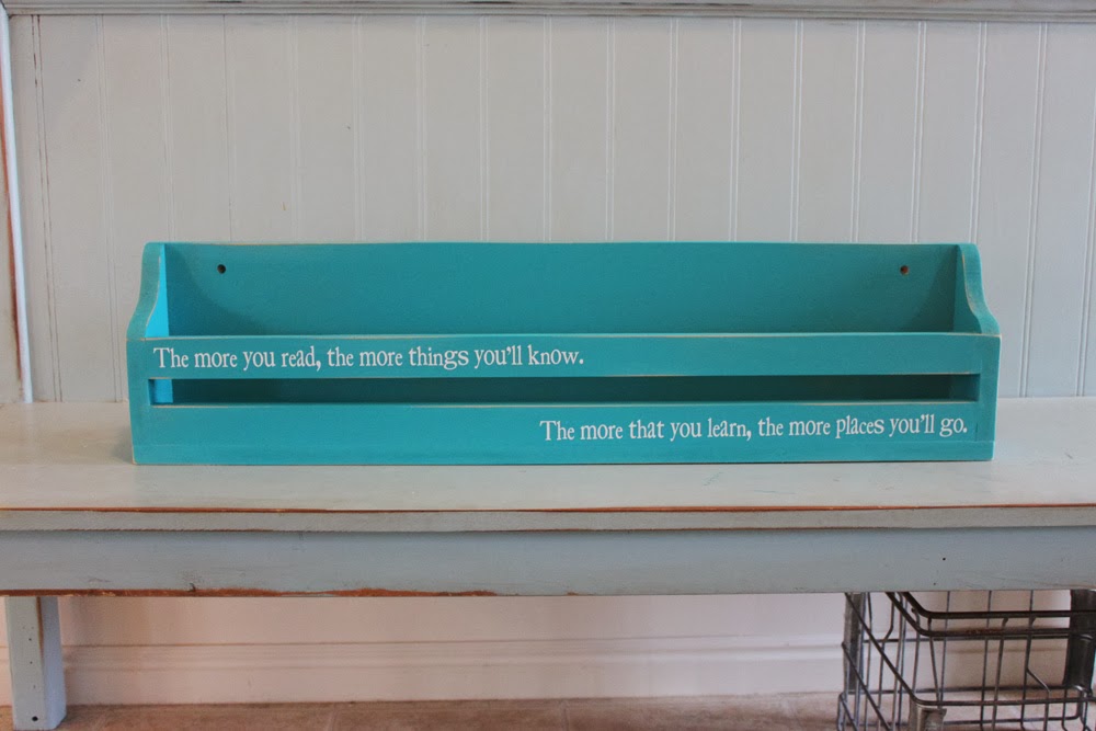 Poppies at Play Handmade hanging bookshelf