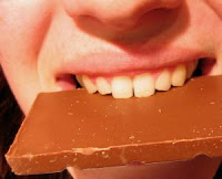 eating dark chocolate