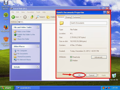 Learn how to hide files and folders in windowsXP step14 Learn how to hide files and folders in windowsXP step14