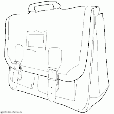 Line Drawing :: Clip Art :: School Bag