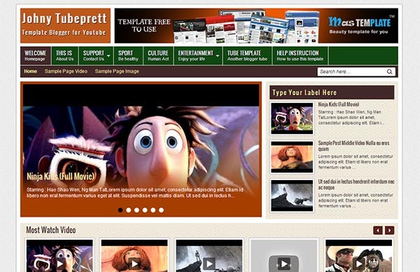 Johny Tubeprett Responsive Blogger Template Johny Tubeprett Responsive Blogger Template