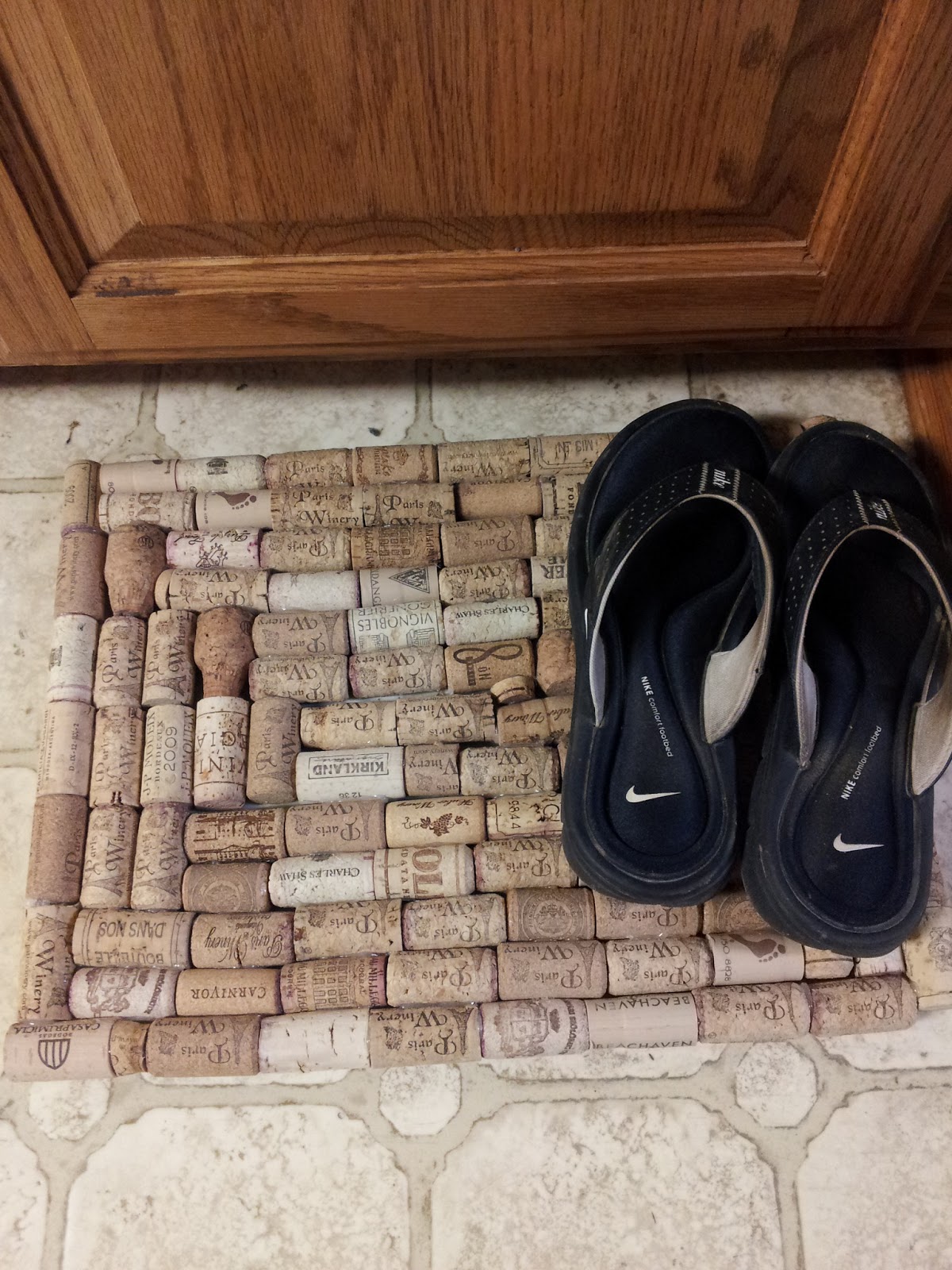 The Olive Life Wine Cork Shoe Mat