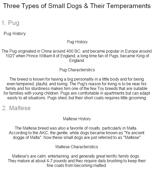 Types Dogs Types of Small Dogs and Their Temperaments Types Dogs