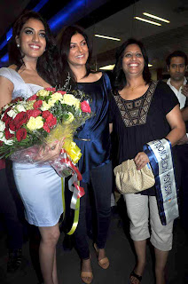  Miss Asia Pacific World 2012 Himangini Singh Yadu First Look at Airport
