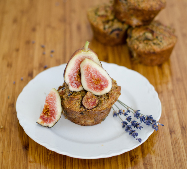 Sweet Roots {Infusions of Herbal Living} Fig and Lavender Almond Muffins